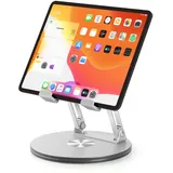 Laspi Tablet Ständer,Aluminium iPad Ständer Höhenverstellbar,360° Drehbar & Stabiler Ständer für Tablet von 4-16 Zoll, für iPad Mini/Air/Pro