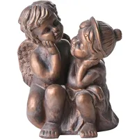Beliani Gartenfigur DAMARO Kinder Braun