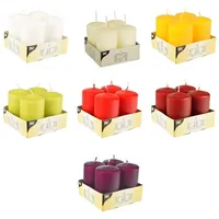 Papstar Stumpenkerzen 8 x 5 cm 4 St. rot