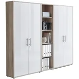 BMG Möbel Office Edition Aktenschrank 212,9 x 33 x 185,6 cm weiß