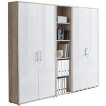 BMG Möbel Office Edition Aktenschrank 212,9 x 33 x 185,6 cm weiß