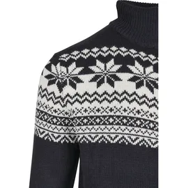 Brandit Textil Cardigan "Brandit Herren Cardigan Norweger", Herren, Gr. XXL, schwarz-weiß (navy), 100% Polyacryl, mehrfarbig, normal, Rundhals, Strickjacken