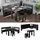 Vicco Eckbankgruppe Roman Schwarz, 150 x 41.5 cm mit Tisch,