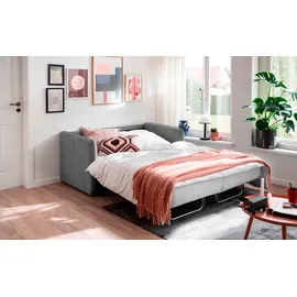 Home Affaire Schlafsofa HOME AFFAIRE "Milano", grau, B:147cm H:89cm T:87cm, 100% Polyester, Sofas, Schlafsofa, zwei einzeln ausziehbare Liegefunktionen