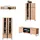 Homestyle4u Wohnwand Eiche Schrankwand Schwarz Anbauwand 2213