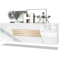 Vladon Sideboard, Eiche, 178x57.5x38.5 cm, Wohnzimmer, Kommoden & Sideboards,
