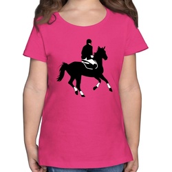 Shirtracer T-Shirt Dressur Pferd Reiter Dressurreiten Pferd rosa 104 (3/4 Jahre)