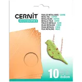 Cernit CE923C Metallfolien 10 Stück 8,5x8,5 cm Kupfer