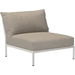 LEVEL2 Outdoor Sessel Lounge-Modul 1 Asche Weiß