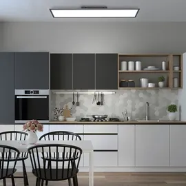 just light. LED-Deckenleuchte Flat 1-flammig 120 x 30 cm schwarz