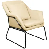 Svita Relaxsessel Josie gepolstert 68 x 82 x 64 cm Beige mit Kissen