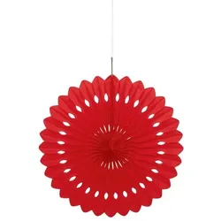 Dekofächer rot 40 cm Papier