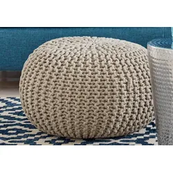 Pouf GUTMANN FACTORY, Kinder, Gr. H: 37cm, Baumwolle, grau, Poufs Hocker Pouf