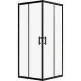 bad land HELA Duschkabine mit Schiebetür 90 x 190 cm Schwarz/Transparent 6 mm