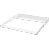 Woltu Wickelaufsatz für Wickelkommode, Wickeltischaufsatz 80 x 10,5 x 78,5 cm, passend für Tiefe 46,5–50 cm, mit Metallschnallen und Anti-Kipp-Gurt zur Wandbefestigung, Weiß