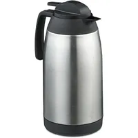 Relaxdays Isolierkanne Edelstahl, Warmhaltekanne Tee, Thermo-Kaffeekanne, 2,1 Liter; Thermo-Karaffe