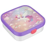 Mepal Brotdose Campus groß mit 2 Bento-Einsätzen 1,3 Liter Motiv Unicorn Glow