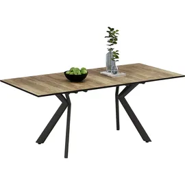 Vicco Esstisch Trill, Eiche rustikal/Schwarz/Schwarz,