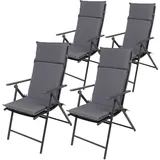 Albatros Aruba Gartenstuhl 57 x 57 x 108 cm mit Sitzauflage 4 St.