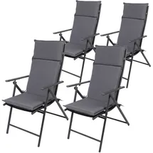 Albatros Aruba Gartenstuhl 57 x 57 x 108 cm mit Sitzauflage 4 St.