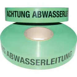 Multicoll Trassenwarnband L.250 m B.40mm Aufdruck Achtung Abwasserleitung