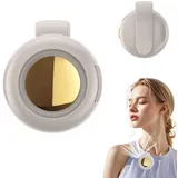 Clip Ventilator Klein, Tragbarer Mini Ventilator Leise, 2025 Neu Handventilator Akku Aufladbar, Hüftventilator Nackenventilator mit 3 Geschwindigkeiten für Außenbereich, auf Reisen und im Büro (Weiß)