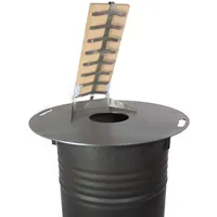 Universal Feuertonne Dutch Oven Grill Feuerplatte Pizza Feuerkorb Stahlfass BBQ (Flammlachsbrett #112)