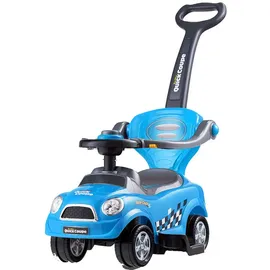 Costway Rutscherauto 3 in 1 Schiebeauto, mit Schiebgriff & Stauraum blau