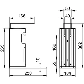 Keuco Plan Desinfektionsmittelspender Händedesinfektion Wandmodell aluminium silber 500 ml