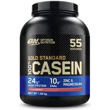 Optimum Nutrition Gold Standard 100% Casein langsam verdauliches Protein Pulver mit Zink, Magnesium & Aminosäuren, unterstützt Muskelwachstum & Reparatur über Nacht, Strawberry, 55 Portionen, 1,82 kg