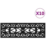 vidaXL Stufenmatten 10 Stk. 25x75 cm Gummi