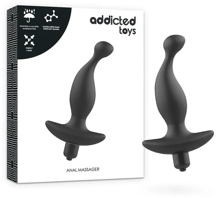 ADDICTED TOYS - ANALMASSAGER MIT SCHWARZER VIBRATIONMODELL 1