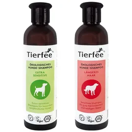 Tierfee Hunde-Shampoo Sparpaket - Extra Senitiv + Längeres Haar - 2x 250 ml