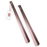 SULPO 2er Pack 51cm Stabil Schuhlöffel aus Edelstahl - Schuhlöffel Lang - Schuhlöffel Metall mit Aufhängeloch - Schuhanzieher Lang - Shoe Horn - 2 x 51 cm