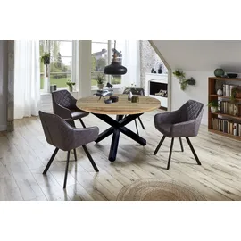 möbelliebling RUNIS Ø 130 cm natur schwarz
