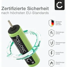 Cellonic Akku für Rasierer & Haarschneider Schwarz 2000mAh