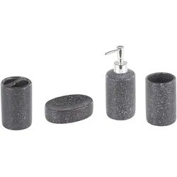 Badaccessoires Set 4-teilig ILOCA Keramik Dunkelgrau