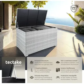 Tectake Auflagenbox 145 x 82,5 x 79,5 cm Hellgrau