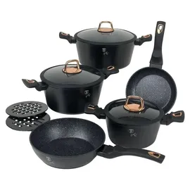 Berlinger Haus Black Rose Topf-Set 10-tlg. Suppentopf + weitere Töpfe