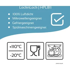 Lock & Lock Frischhaltedose rechteckig transparent 15 x 11 x 7 cm 0,6 l