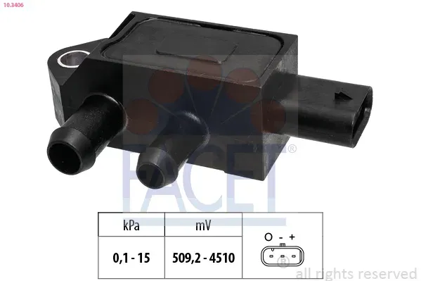 FACET Sensor, Abgasdruck 103406 für ALFA ROMEO
