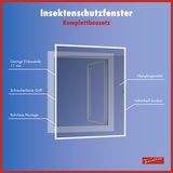 Trendline Fliegenschutz-Fenster 120 x 150 cm schwarz/weiß kürzbar