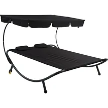LINDER EXCLUSIV Doppelsonnenliege 200 x 174 x 155 cm Schwarz