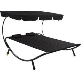 LINDER EXCLUSIV Doppelsonnenliege 200 x 174 x 155 cm Schwarz