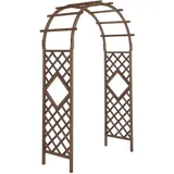Mendler Rosenbogen HWC-Q20 210 x 126 x 60 cm Dunkelbraun