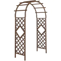 Mendler Rosenbogen HWC-Q20 210 x 126 x 60 cm Dunkelbraun