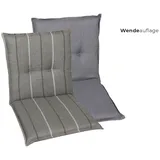 GO-DE Textil Gartenauflage Wendauflage (2er (Set, Niederlehner, grau