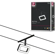 Paulmann Seilsystem Frame Niedervolt-Seilsystem-Leuchte Schwarz (matt), Chrom