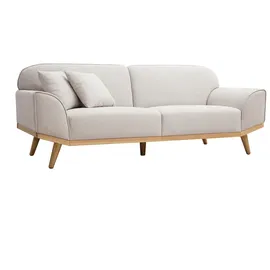 miliboo Couch Stoff 3-Sitzer Beige