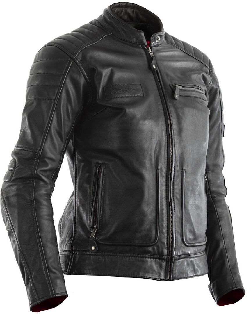 RST Roadster II Ladies Motorcycle Leather Jacket Dames Motorcycle Leather Jacket, zwart, S Voorvrouw